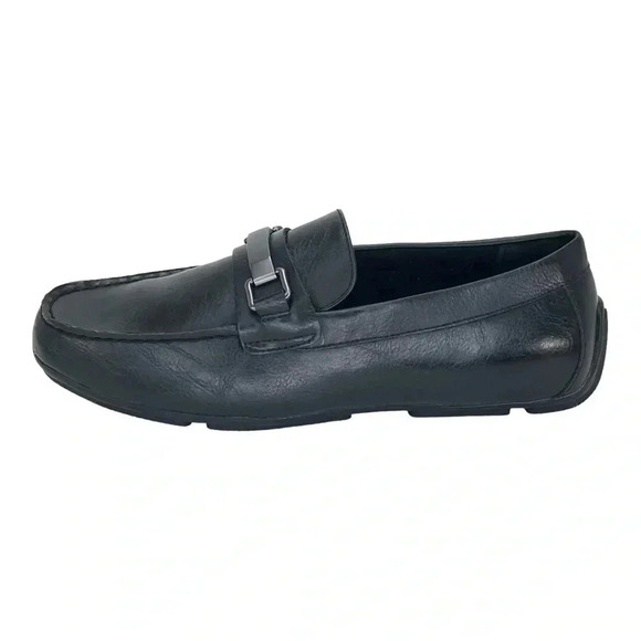 Alfani Egan Black Faux Leather Mens Bit Loafers Size 8M - Picture 2 of 10